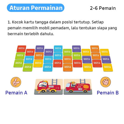Pinwheel Fire Rescue Game Permainan Pemadam Kebakaran Mainan Edukasi Latih Reaksi Cepat Bersama Anak