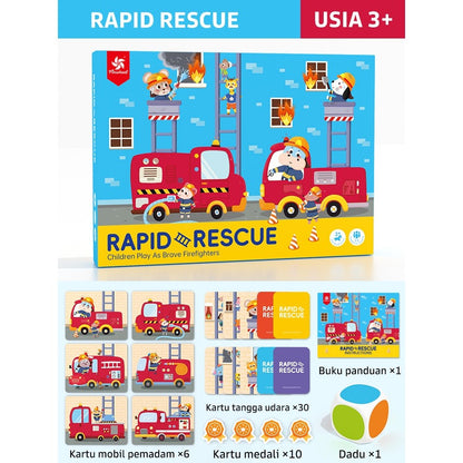 Pinwheel Fire Rescue Game Permainan Pemadam Kebakaran Mainan Edukasi Latih Reaksi Cepat Bersama Anak