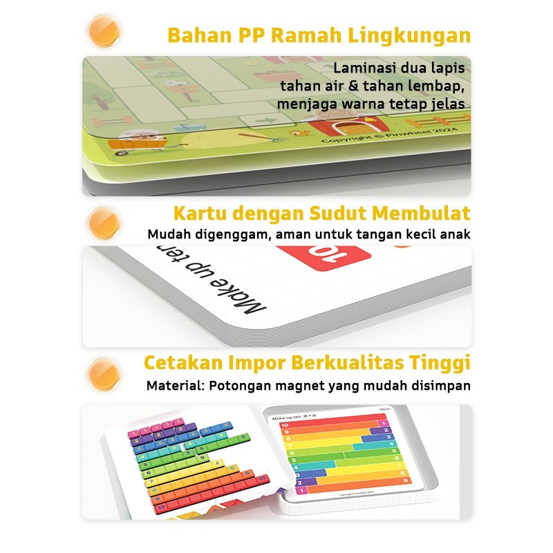 Pinwheel Math Magnetic Blocks Edukasi Latih Matematika Logika Angka Konsentrasi 3 Tahun Ke Atas