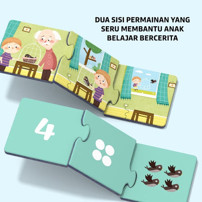 Pinwheel Educational Matching Puzzle Latih Pengenalan Hewan Lawan Kata Motorik Halus 3 Tahun Ke Atas