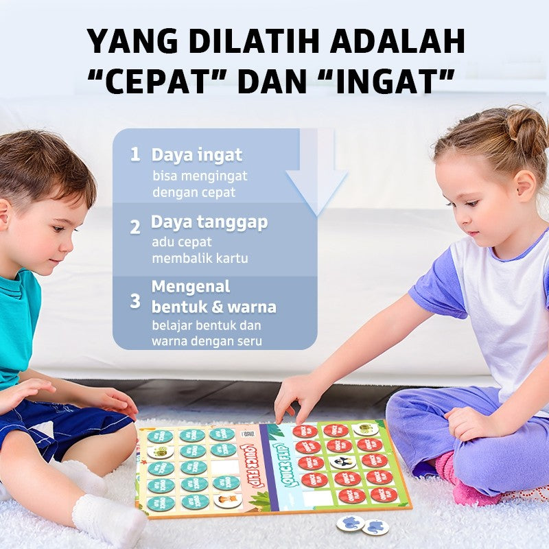 Pinwheel Quick Flip Mainan Edukatif Melatih Daya Ingatan Reaksi Cepat Interaksi Keluarga Anak 3