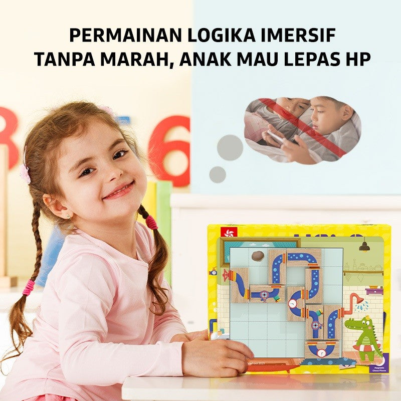 Pinwheel Help Little Crocodile Permainan Logika Buaya Mandi Mainan Edukasi Anak Usia 3 Tahun Ke Atas