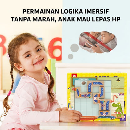 Pinwheel Help Little Crocodile Permainan Logika Buaya Mandi Mainan Edukasi Anak Usia 3 Tahun Ke Atas