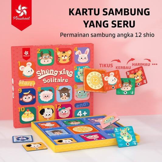 Pinwheel Permainan Sambung Kartu Solitaire Mainan Edukasi Latih Berpikir Matematika Usia 3 Tahun