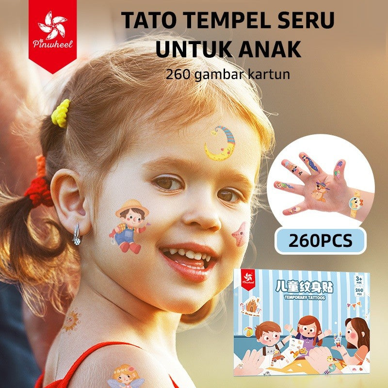 Pinwheel Temporary Tattoos Tato Sementara Anak Aman Tahan Air Mudah Dibersihkan Usia 3 Tahun Ke Atas