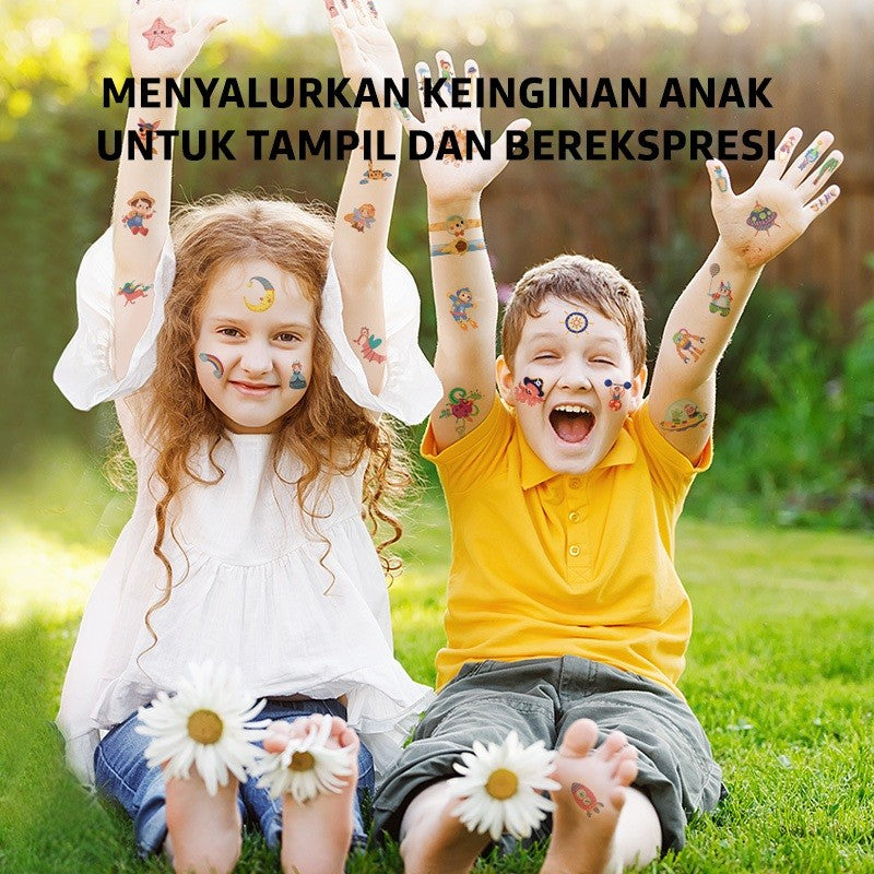 Pinwheel Temporary Tattoos Tato Sementara Anak Aman Tahan Air Mudah Dibersihkan Usia 3 Tahun Ke Atas