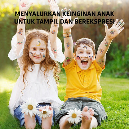 Pinwheel Temporary Tattoos Tato Sementara Anak Aman Tahan Air Mudah Dibersihkan Usia 3 Tahun Ke Atas