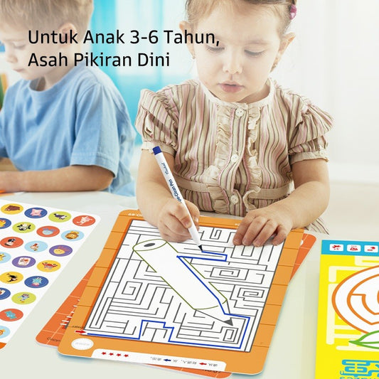 Pinwheel Fun Mazes Permainan Labirin Edukasi Anak Bisa Dihapus Usia 3 Tahun Ke Atas Latih Koordinasi