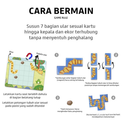 Pinwheel Help Little Snake Permainan Magnetik Ular Edukasi Latih Berpikir Koordinasi Tangan Mata