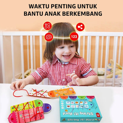 Pinwheel String It Mainan Tali Edukasi Latih Logika Pengamatan Koordinasi Tangan Mata Anak 3 Tahun