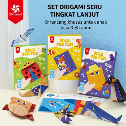 Pinwheel Fold for Fun Mainan DIY Lipat Kertas Anak Edukasi Kreativitas Seni Kreasi 3 Tahun Ke Atas
