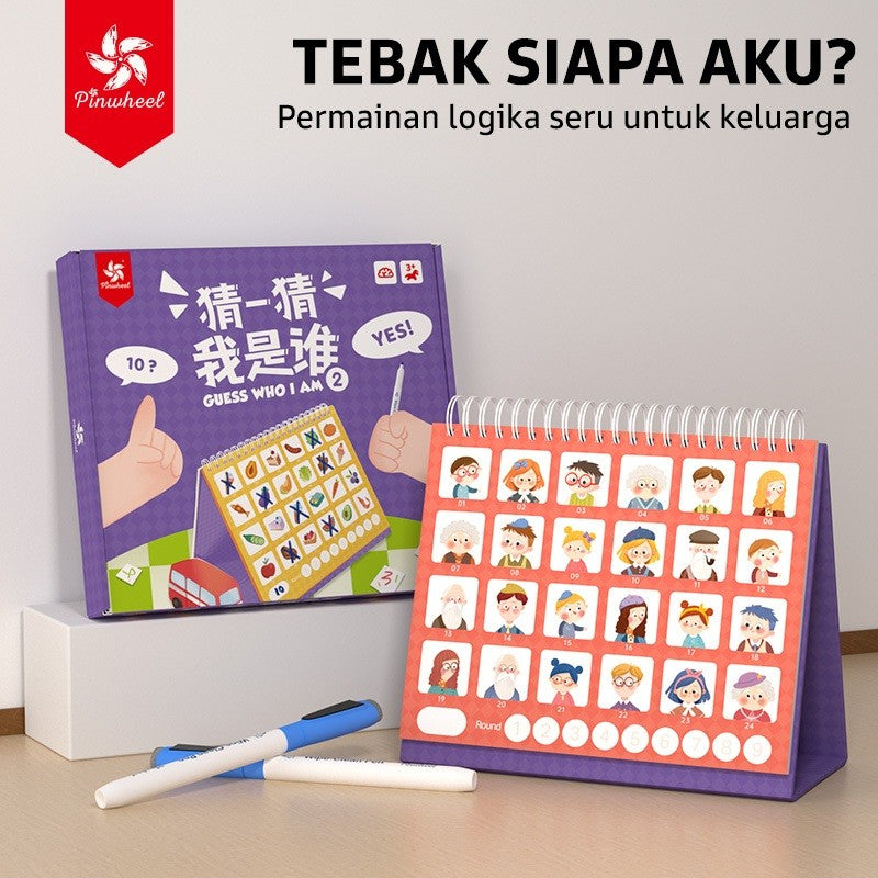 Pinwheel Guess Who I Am Mainan Edukatif Tebak Tebakan Keluarga Latihan Berbicara dan Logika