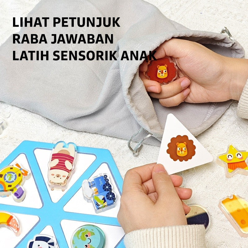 Pinwheel Touch and Match Mainan Sensorik Montessori Latihan Sentuh Cocokkan Usia 2 Tahun Ke Atas