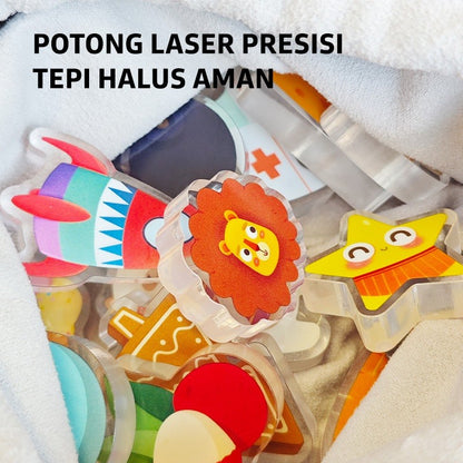 Pinwheel Touch and Match Mainan Sensorik Montessori Latihan Sentuh Cocokkan Usia 2 Tahun Ke Atas