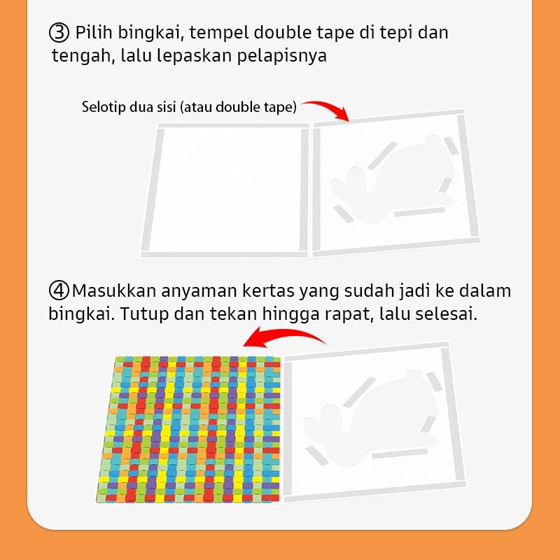 Pinwheel Weaving Craft Art Kerajinan Anyaman Tangan DIY Mainan Edukasi Kreativitas Anak 3 Tahun