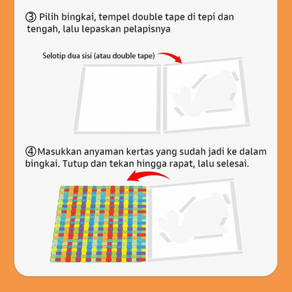 Pinwheel Weaving Craft Art Kerajinan Anyaman Tangan DIY Mainan Edukasi Kreativitas Anak 3 Tahun