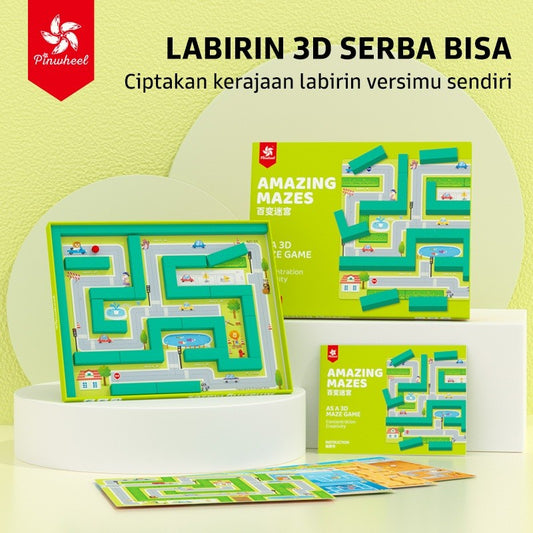 Pinwheel Amazing Mazes Permainan Labirin 3D Edukasi Anak 3 Tahun Ke Atas Latih Konsentrasi Logika