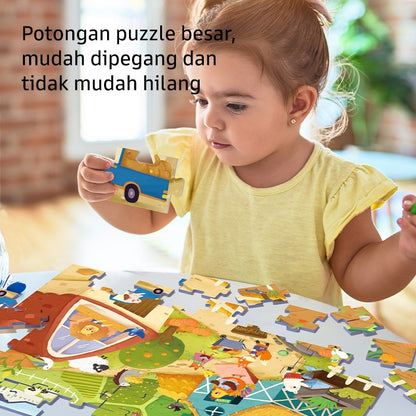 Pinwheel Jigsaw Puzzle 63 Celengan Edukasi Anak Latih Fokus Pengamatan Kreativitas 3 Tahun Ke Atas