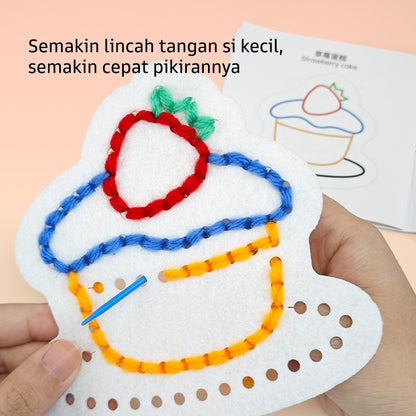 Pinwheel Fun with Yarn Threading Mainan Edukasi Montessori Mengait Benang Anak 3 Tahun Ke Atas