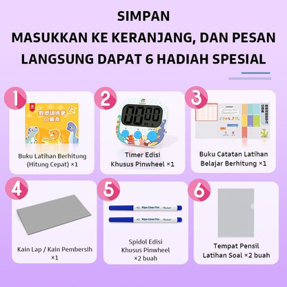 Pinwheel Latihan Pemahaman Angka Matematika Penjumlahan Pengurangan Anak Usia 3 Hingga 7 Tahun