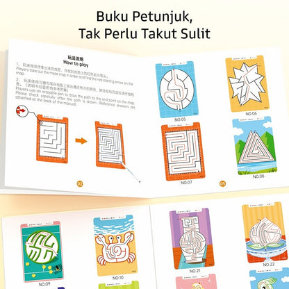Pinwheel Fun Mazes Permainan Labirin Edukasi Anak Bisa Dihapus Usia 3 Tahun Ke Atas Latih Koordinasi