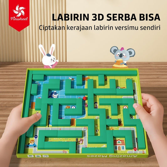 Pinwheel Amazing Mazes Permainan Labirin 3D Edukasi Anak 3 Tahun Ke Atas Latih Konsentrasi Logika