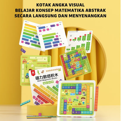 Pinwheel Math Magnetic Blocks Edukasi Latih Matematika Logika Angka Konsentrasi 3 Tahun Ke Atas