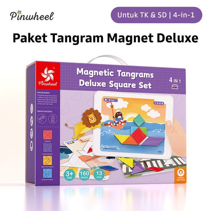 Pinwheel Magnetic Tangrams Deluxe Set Permainan Edukasi Latih Imajinasi Logika 3 Tahun Ke Atas