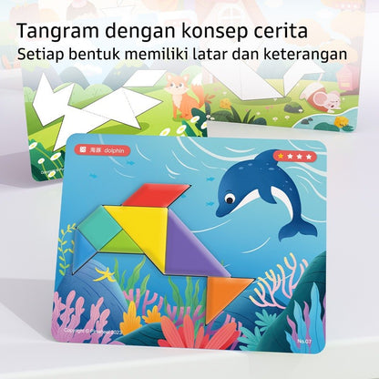 Pinwheel Magnetic Tangrams Deluxe Set Permainan Edukasi Latih Imajinasi Logika 3 Tahun Ke Atas