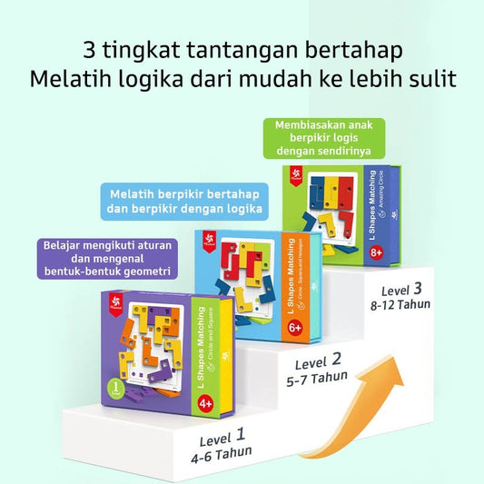 Pinwheel Mainan Edukasi Bentuk L Magnetik Latih Logika Penalaran Geometri Anak 4 Tahun Ke Atas