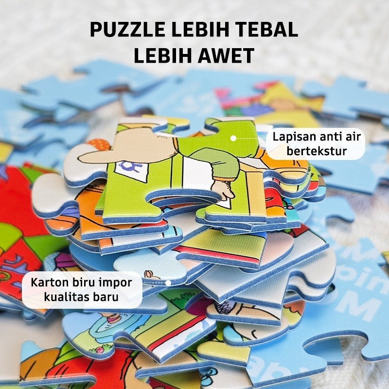Pinwheel Tom Rabbit Puzzle Edukasi Anak Latih Fokus Motorik Halus Kreativitas Pengamatan 3 Tahun