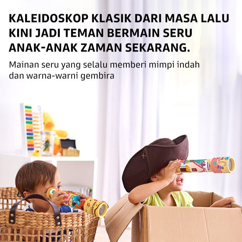 Pinwheel Kaleidoscope Kaleidoskop Mainan Sains Edukasi Anak Teropong Ajaib Berwarna 3 Tahun Ke Atas