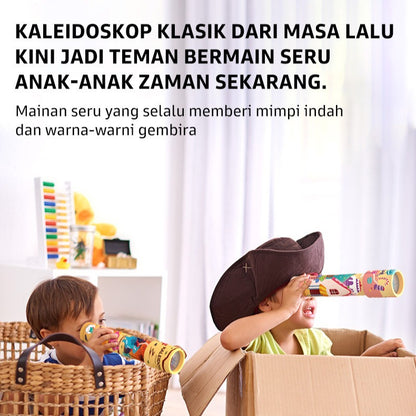 Pinwheel Kaleidoscope Kaleidoskop Mainan Sains Edukasi Anak Teropong Ajaib Berwarna 3 Tahun Ke Atas