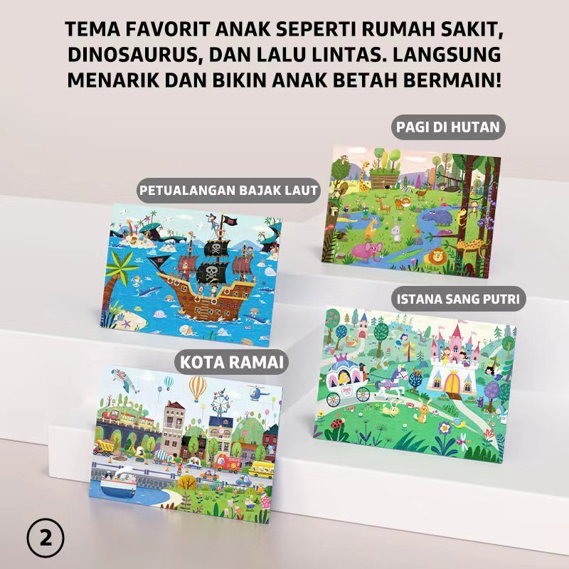 Pinwheel Jigsaw Puzzle 63 Celengan Edukasi Anak Latih Fokus Pengamatan Kreativitas 3 Tahun Ke Atas