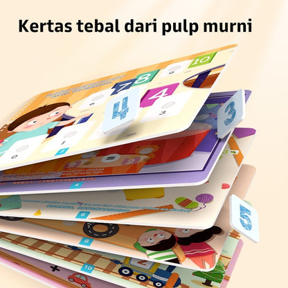 Pinwheel Busy Book Buku Aktivitas Anak 2 Tahun Montessori Mainan Edukasi Balita Velcro Set 1 Buku