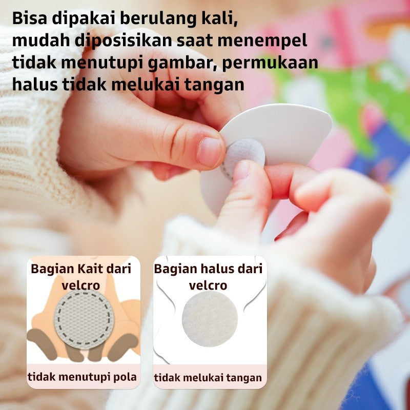 Pinwheel Busy Book Buku Aktivitas Anak 2 Tahun Montessori Mainan Edukasi Balita Velcro Set 2 Buku