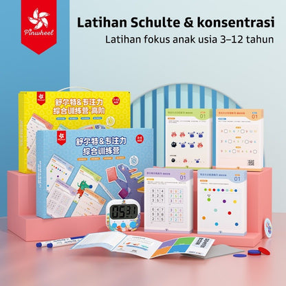 Pinwheel Schulte Mainan Edukasi Latihan Fokus Konsentrasi Alat Belajar Anak Usia 7 Hingga 12 Tahun
