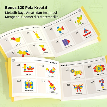 Pinwheel Magnetic Geometry Puzzle Balok Magnetik Mainan Edukasi Geometri Anak TK Usia 3 Tahun Atas
