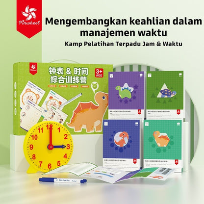 Pinwheel Time Camp Paket Latihan Belajar Jam Waktu Mainan Edukasi Anak TK SD Usia 4 Hingga 8 Tahun