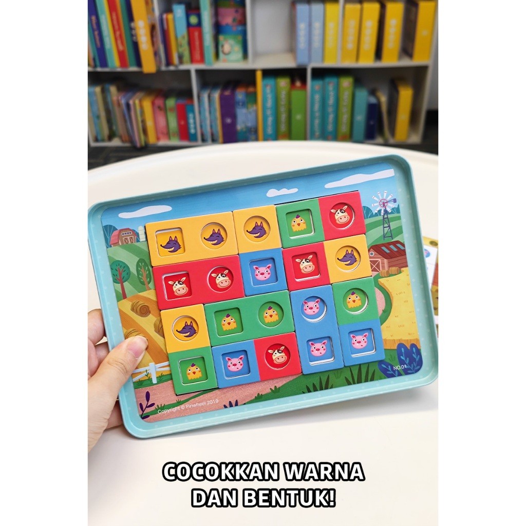 Pinwheel Magnet Cocok Cocokan Around the World Mainan Edukasi Latih Wawasan Anak TK 3 Hingga 6 Tahun