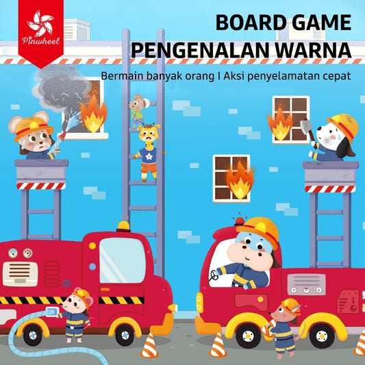 Pinwheel Fire Rescue Game Permainan Pemadam Kebakaran Mainan Edukasi Latih Reaksi Cepat Bersama Anak