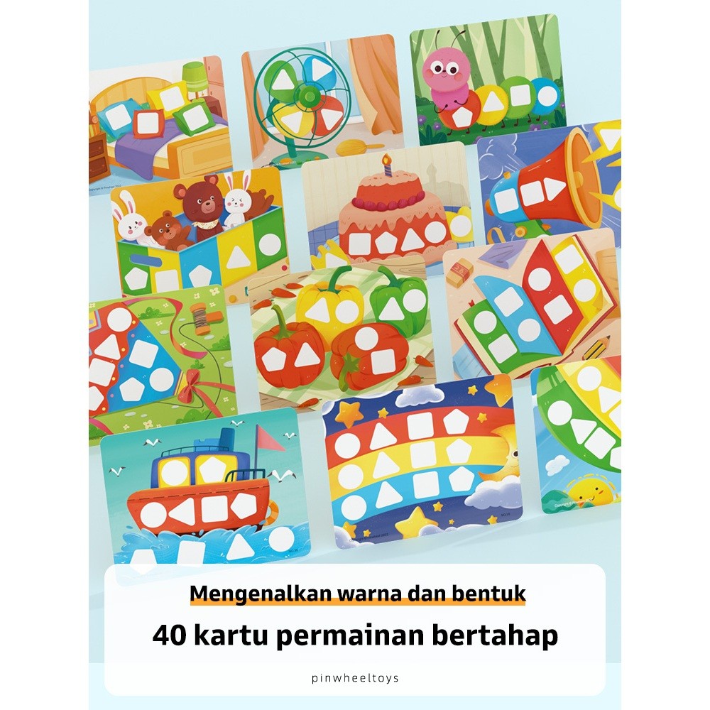 Pinwheel Magnetic Geometry Puzzle Mainan Edukasi Magnet Cocok Bentuk Warna Anak 3 Tahun Ke Atas