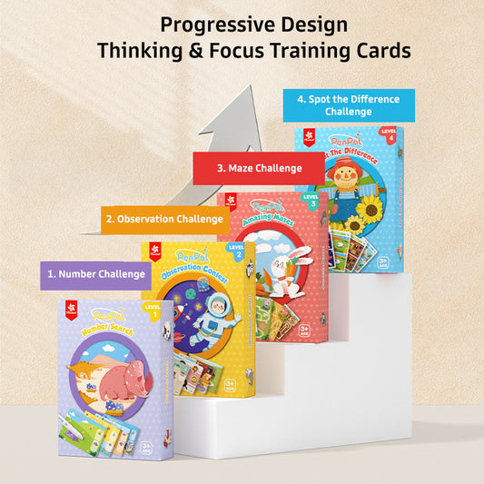 Pinwheel PenPal Focus Series Kartu Latihan Konsentrasi Anak Bisa Dihapus Mainan Edukasi 3 Tahun