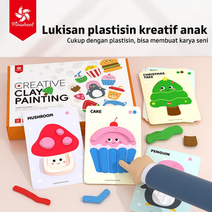 Pinwheel Creative Clay Painting DIY Mainan Edukasi Plastisin Anak Latih Imajinasi 3 Tahun Ke Atas