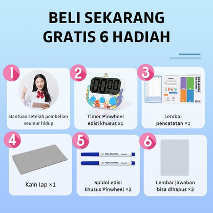 Pinwheel Schulte Mainan Edukasi Latihan Fokus Konsentrasi Alat Belajar Anak Usia 7 Hingga 12 Tahun