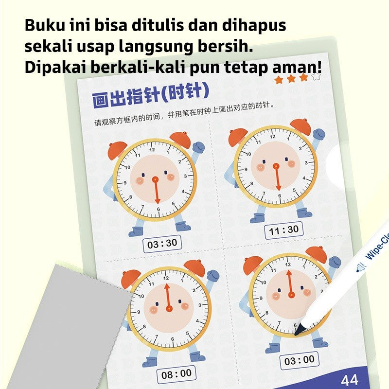 Pinwheel Time Camp Paket Latihan Belajar Jam Waktu Mainan Edukasi Anak TK SD Usia 4 Hingga 8 Tahun
