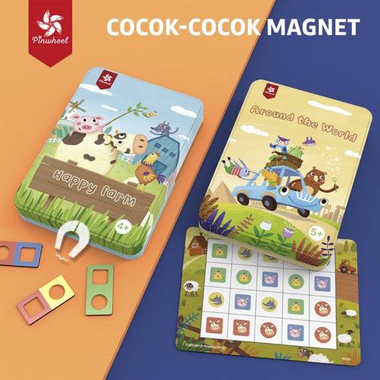 Pinwheel Magnet Cocok Cocokan Around the World Mainan Edukasi Latih Wawasan Anak TK 3 Hingga 6 Tahun