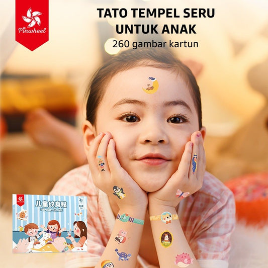 Pinwheel Temporary Tattoos Tato Sementara Anak Aman Tahan Air Mudah Dibersihkan Usia 3 Tahun Ke Atas