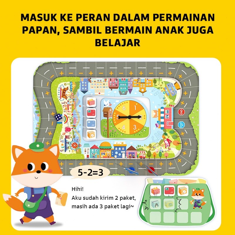Pinwheel Permainan Kurir Kecil Mainan Edukasi Belajar Berhitung Matematika Usia 3 Tahun Ke Atas