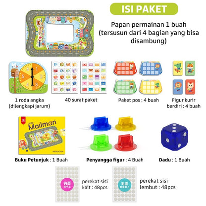 Pinwheel Permainan Kurir Kecil Mainan Edukasi Belajar Berhitung Matematika Usia 3 Tahun Ke Atas